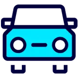 Business insurance icon featuring a car.